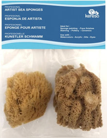 Kereso Natuurlijke Zee Sponzen Ruw - 2 Stück - 7,5-8,5 cm
