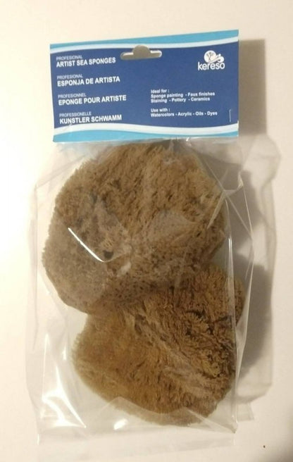 Kereso Natuurlijke Zee Sponzen Ruw - 2 Stück - 13-15 cm