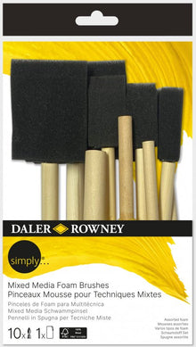 Daler-Rowney Simply Mixed Media Schaumpinselset - 10 Stück