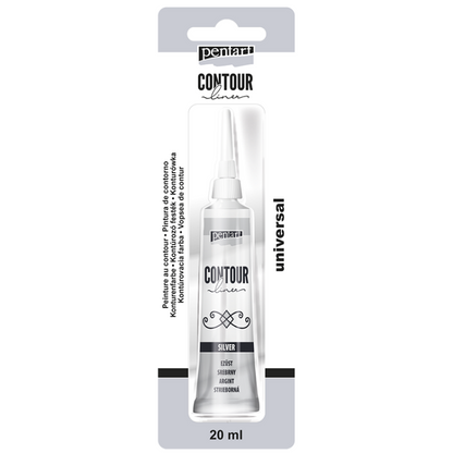 Pentart Universal Contour Liner 20 ml - Silber