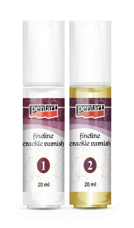 Pentart Fineline 2-Komponenten Craquelé Firnis - 2 x 20 ml