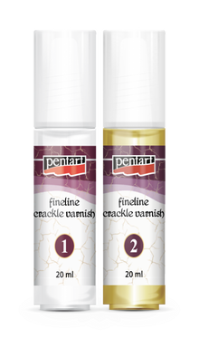 Pentart Fineline 2-Komponenten Craquelé Firnis - 2 x 20 ml