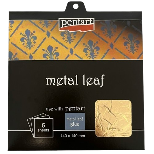 Pentart Metal Leaf Booklet 14 x 14 cm - 5 vel