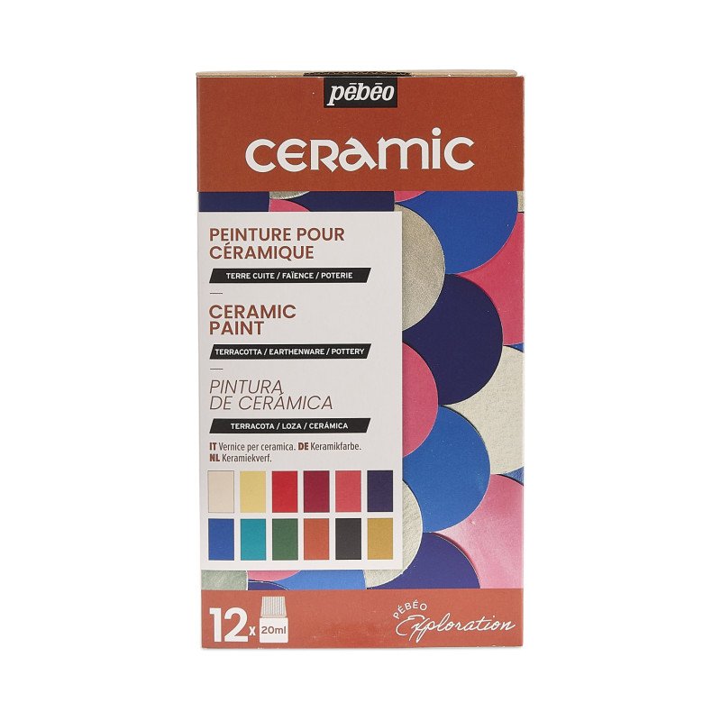 Pebeo Ceramic Paint Sets - Ontdekkingset - 12 x 20 ml