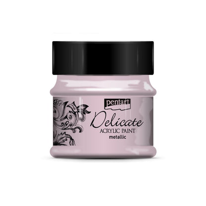 Pentart Delicate Metallic Acrylfarbe 50 ml - Violettliches Silber