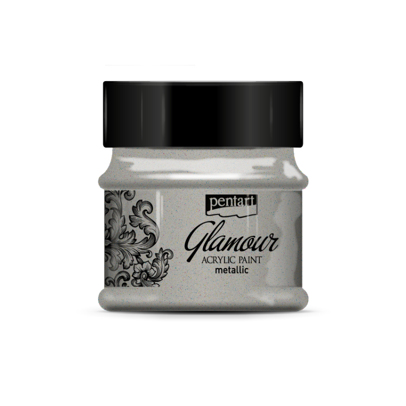 Pentart Glamour Metallic-Acrylfarbe 50 ml - Platinum