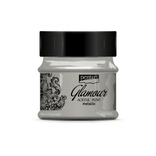 Pentart Glamour Metallic-Acrylfarbe 50 ml - Platinum
