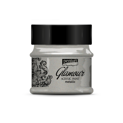 Pentart Glamour Metallic-Acrylfarbe 50 ml - Platinum
