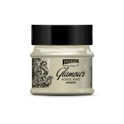 Pentart Glamour Metallic-Acrylfarbe 50 ml - Antique Silver