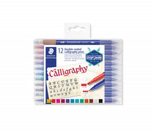 Staedtler Kalligrafiestifte mit Doppelspitze, 12-Farben-Set