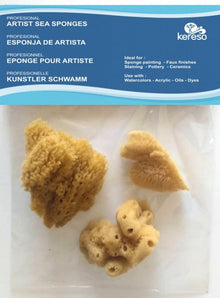Kereso Natuurlijke Zee Sponzen Variëteitspakket - Fein und grob - 3 Stück