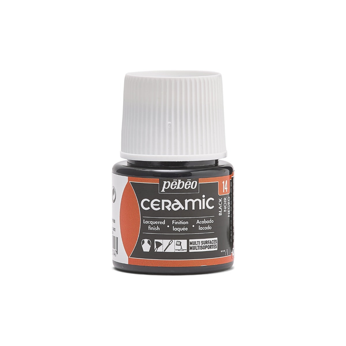Pebeo Ceramic Paint 45 ml - 14 - Zwart