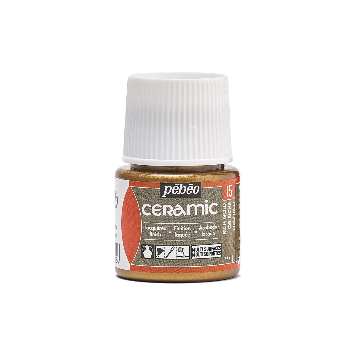 Pebeo Ceramic Paint 45 ml - 15 - Rijk goud