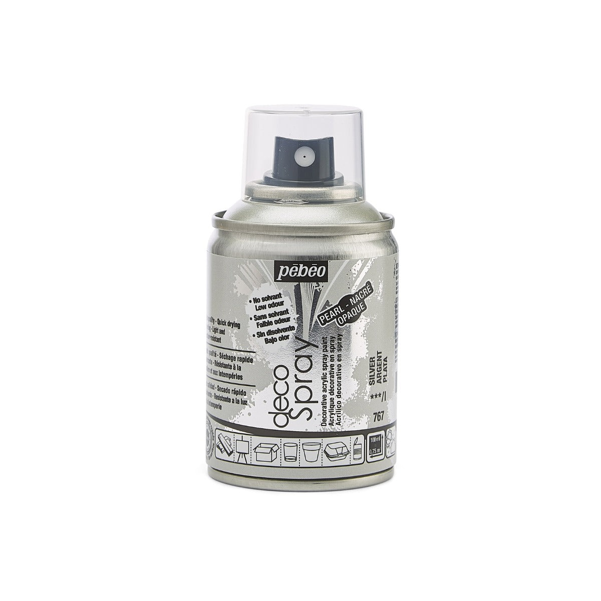 Pebeo Decospray Acryl Decoratieverf 100 ml - Silber