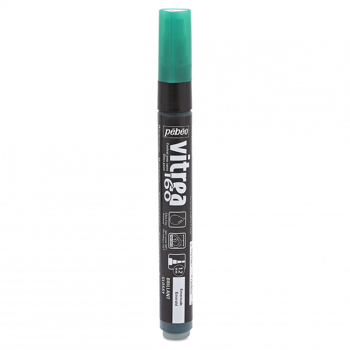 Pebeo Vitrea 160 Transparente Marker Glanzend - Glanzend Smaragd