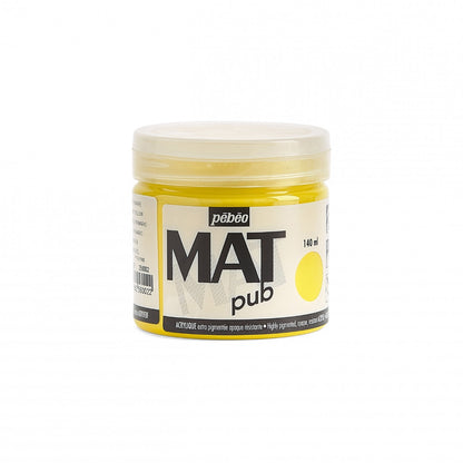 Pebeo Mat Pub Acrylfarbe 140 ml - Primärgelb