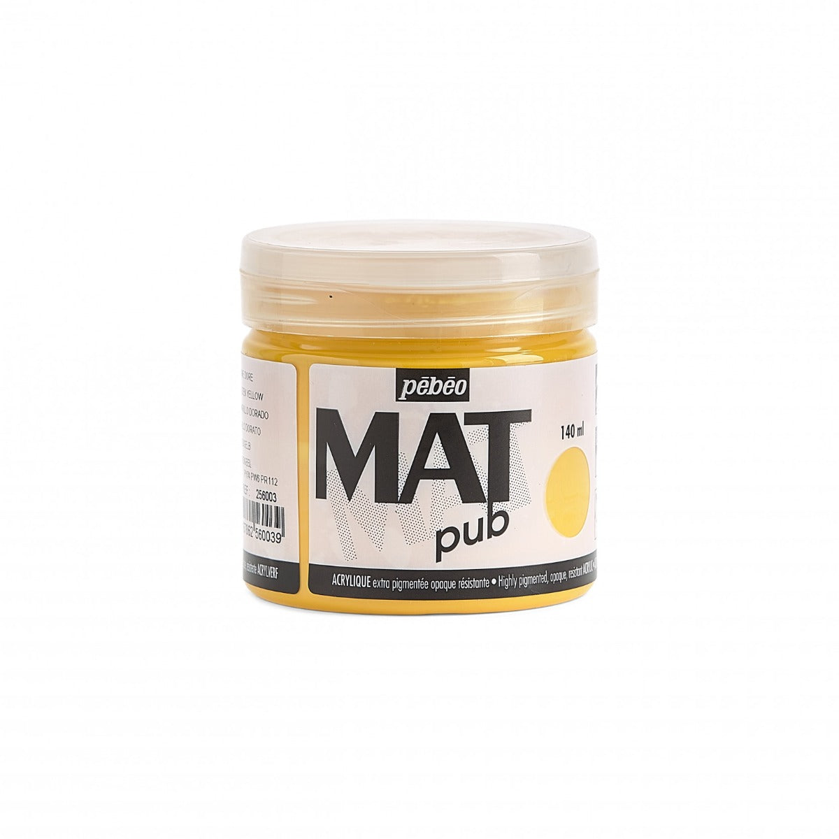 Pebeo Mat Pub Acrylfarbe 140 ml - Verguld Gelb