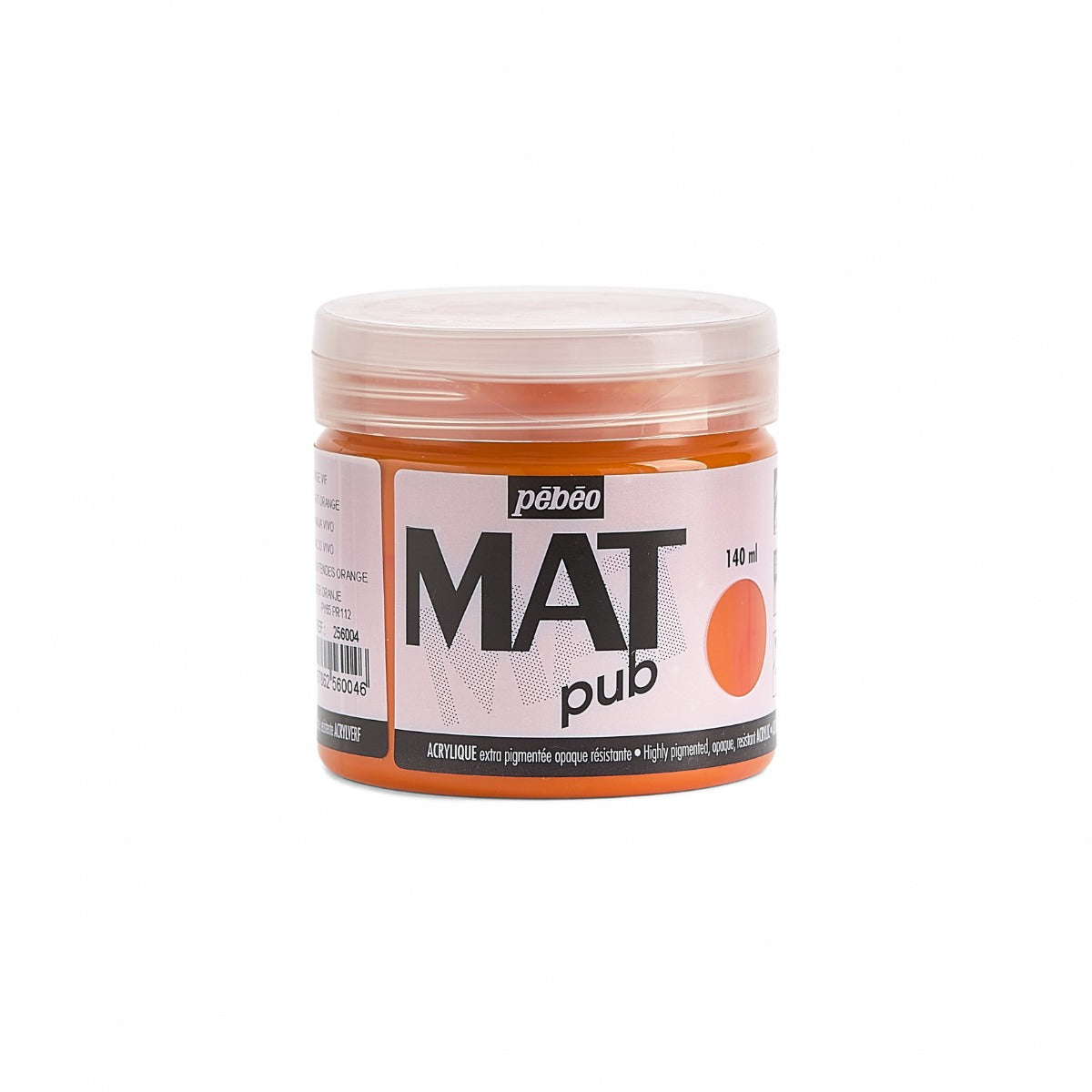 Pebeo Mat Pub Acrylfarbe 140 ml - Fel Orange