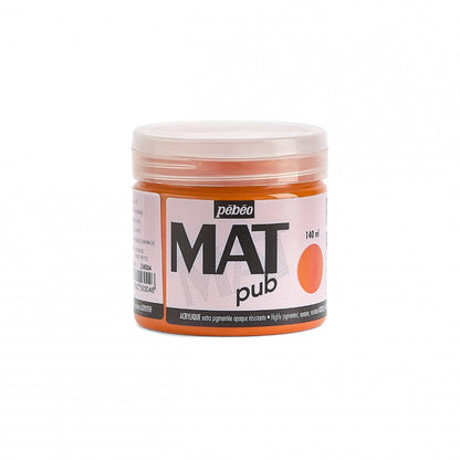 Pebeo Mat Pub Acrylfarbe 140 ml - Fel Orange