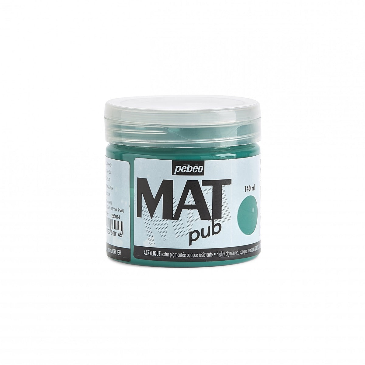 Pebeo Mat Pub Acrylfarbe 140 ml - Blauwgroen