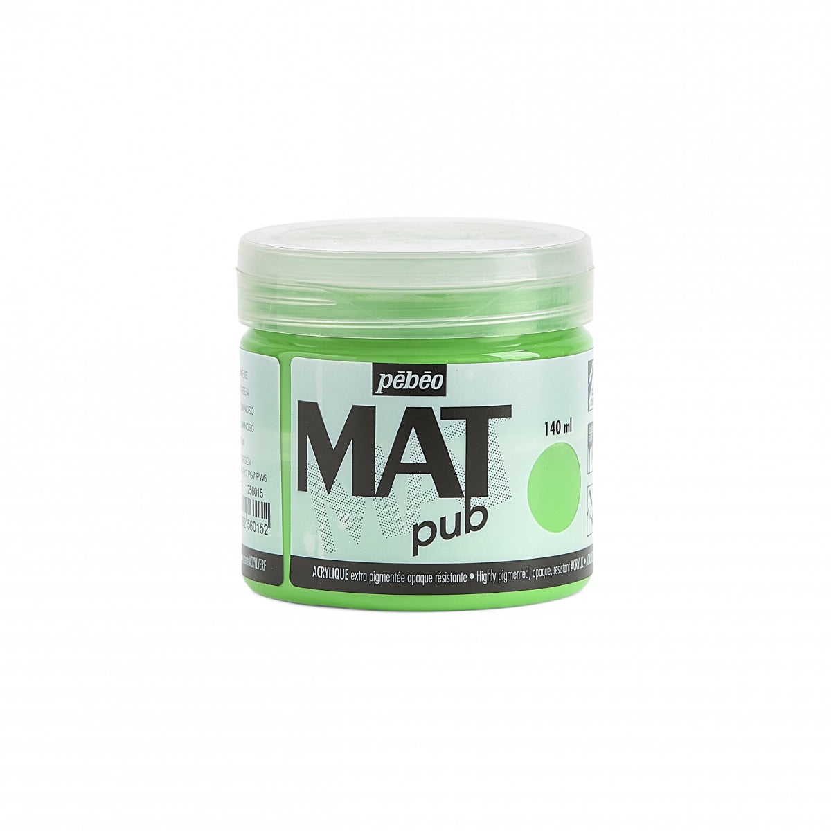 Pebeo Mat Pub Acrylfarbe 140 ml - Leuchtgrün