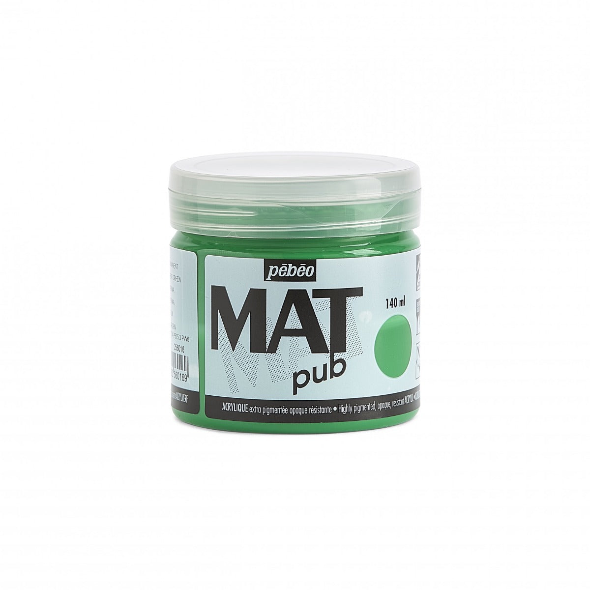 Pebeo Mat Pub Acrylfarbe 140 ml - Permanent Grün