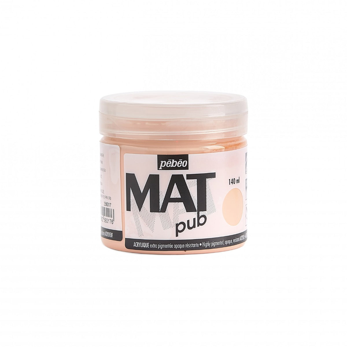 Pebeo Mat Pub Acrylfarbe 140 ml - Leuchtrosa