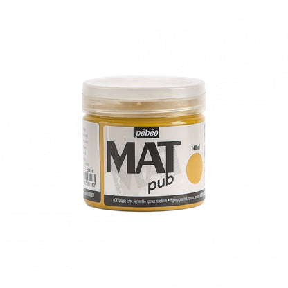 Pebeo Mat Pub Acrylfarbe 140 ml - Gelber Ocker