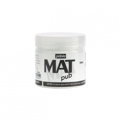 Pebeo Mat Pub Acrylfarbe 140 ml - Permanentweiß