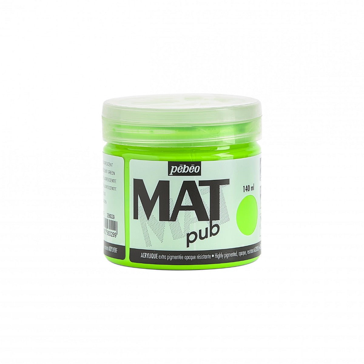 Pebeo Mat Pub Acrylfarbe 140 ml - Fluoreszierend Grün