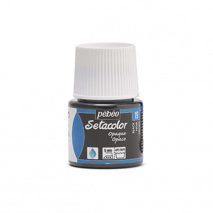 Pebeo Setacolor Opaque Textilfarbe 45 ml - 19 - Schwarz