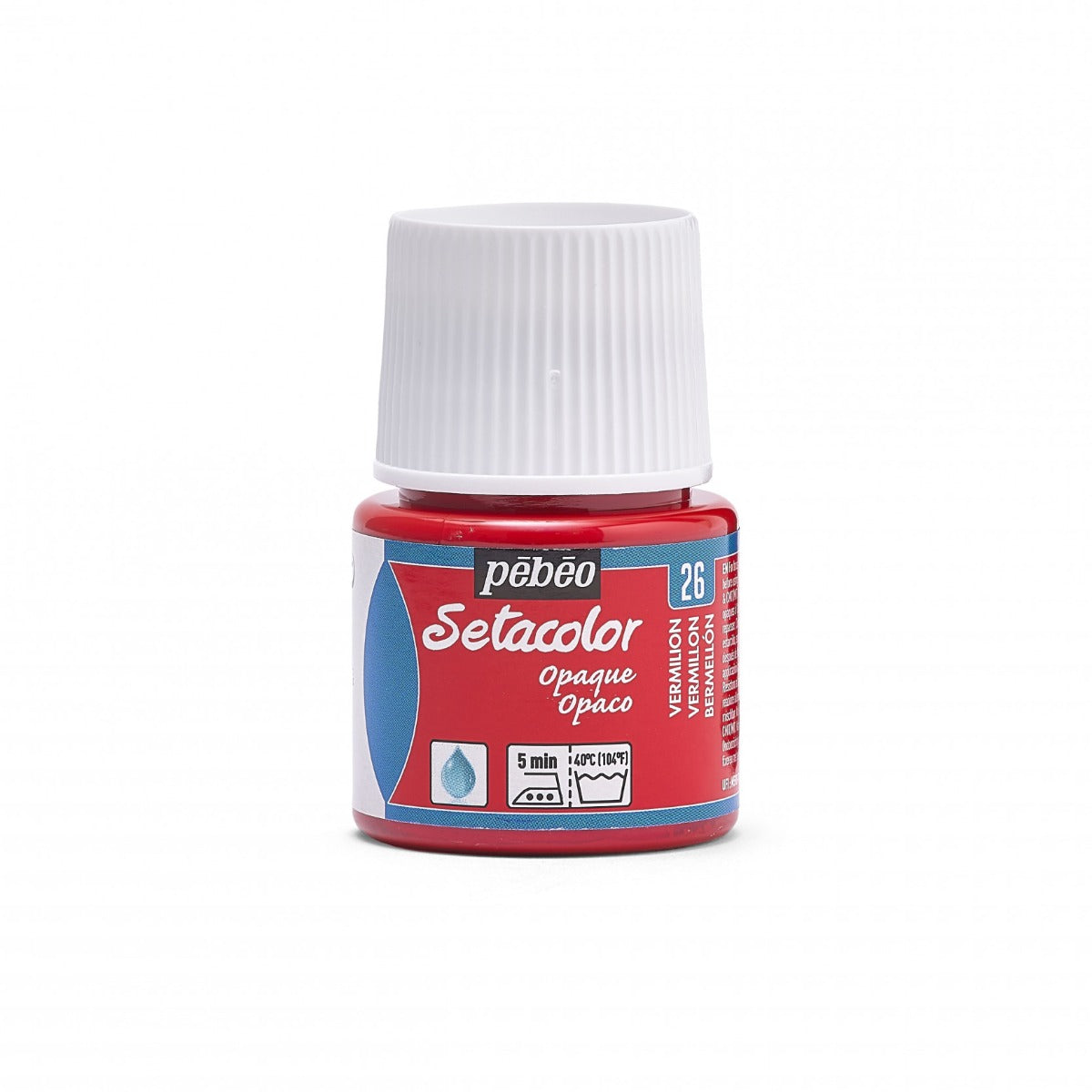 Pebeo Setacolor Opaque Textilfarbe 45 ml - 26 - Zinnober
