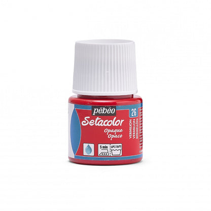 Pebeo Setacolor Opaque Textilfarbe 45 ml - 26 - Zinnober