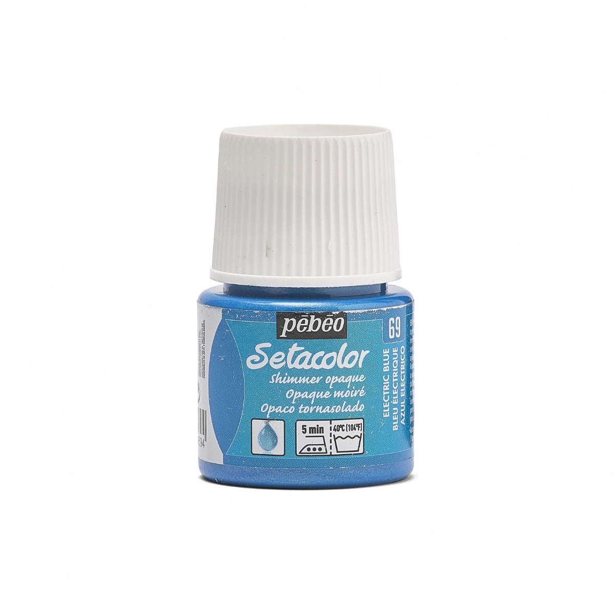 Pebeo Setacolor Shimmer Textielverf 45 ml - 69 - Elektrisch Blauw Opaque
