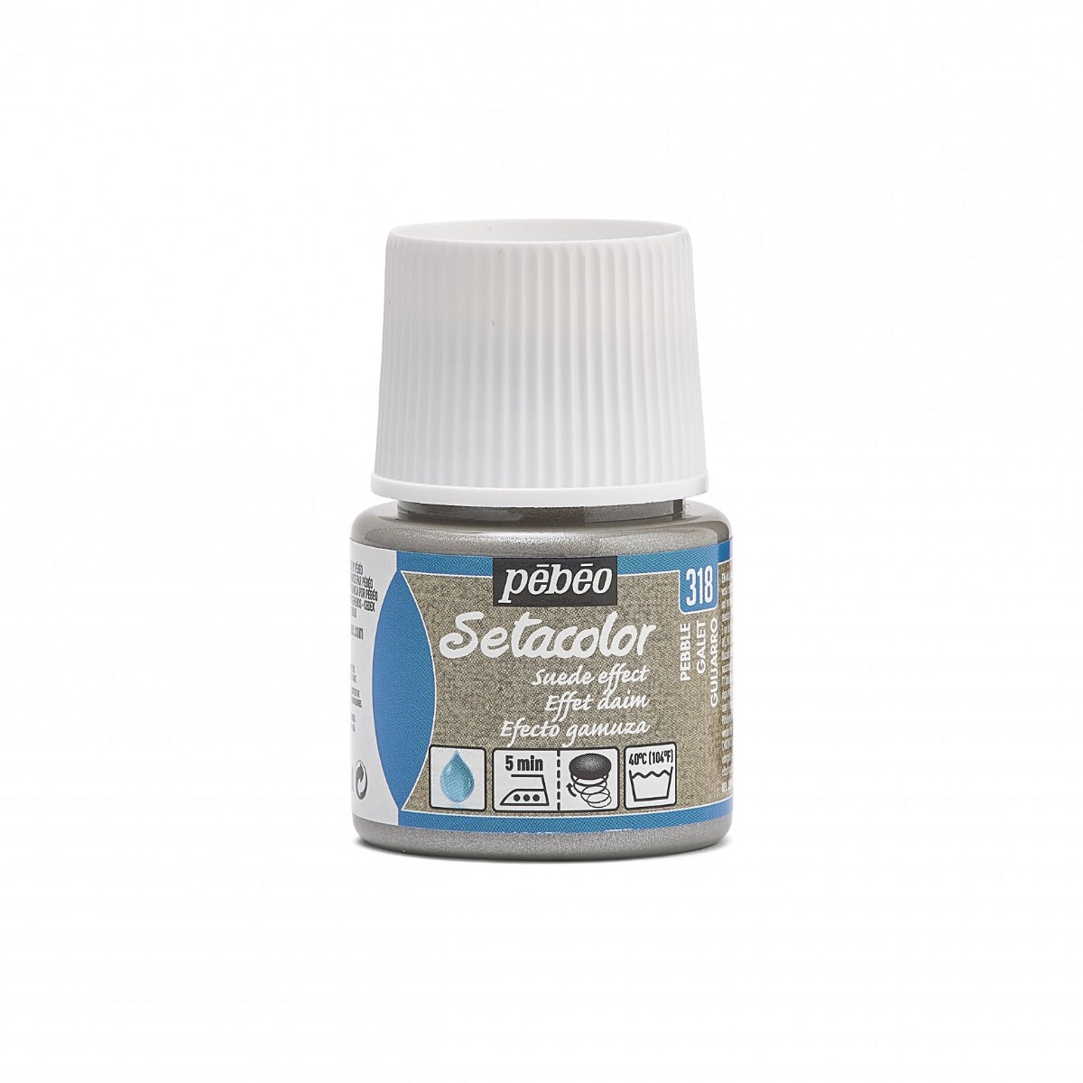 Pebeo Setacolor Opaque Suede Textilfarbe 45 ml - Strandkeigrijs