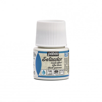 Pebeo Setacolor Opaque Suede Textilfarbe 45 ml - Antikweiß