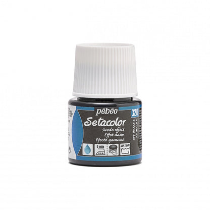 Pebeo Setacolor Opaque Suede Textilfarbe 45 ml - Anthrazit