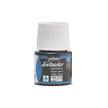 Pebeo Setacolor Light Fabric Textilfarbe 45 ml - 19 - Schwarz