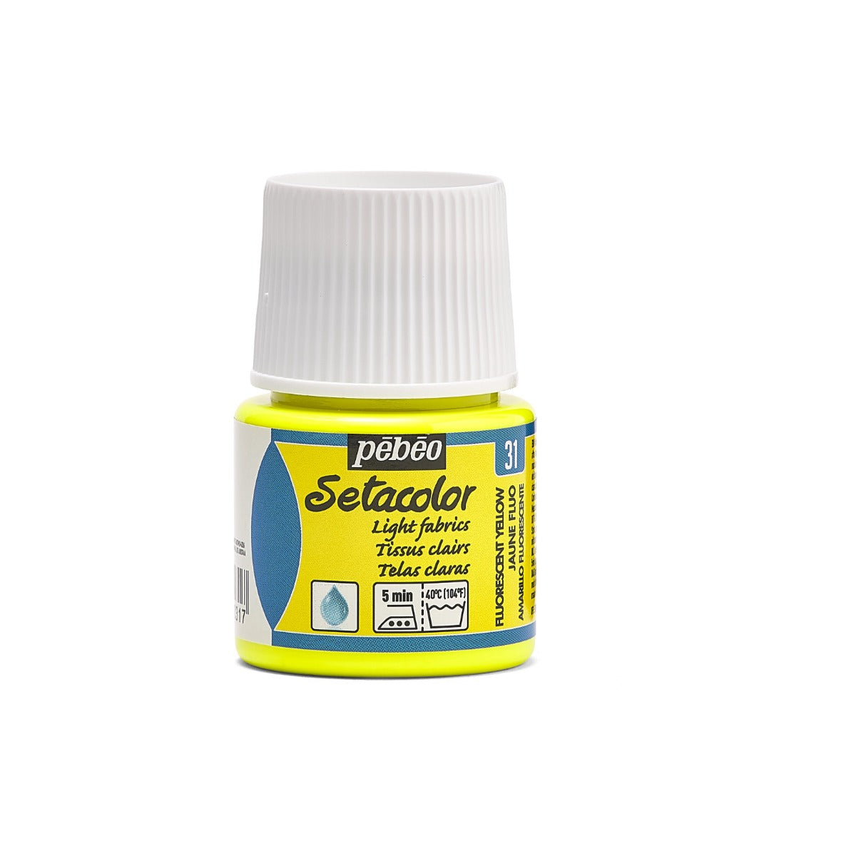 Pebeo Setacolor Light Fabric Textilfarbe 45 ml - 31 - Fluoreszierend Gelb