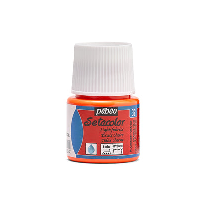 Pebeo Setacolor Light Fabric Textilfarbe 45 ml - 32 - Fluoreszierend Orange