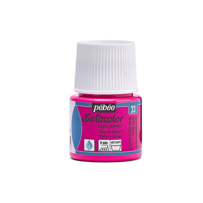 Pebeo Setacolor Light Fabric Textilfarbe 45 ml - 33 - Fluoreszierend Roze