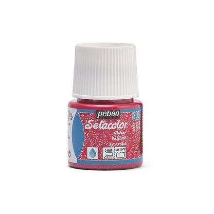 Pebeo Setacolor Glitter Textilfarbe 45 ml - Robijnrode