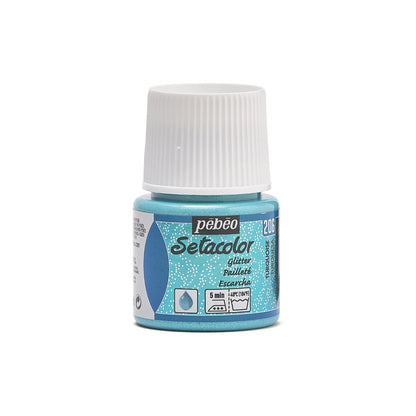 Pebeo Setacolor Glitter Textilfarbe 45 ml - Turkoois