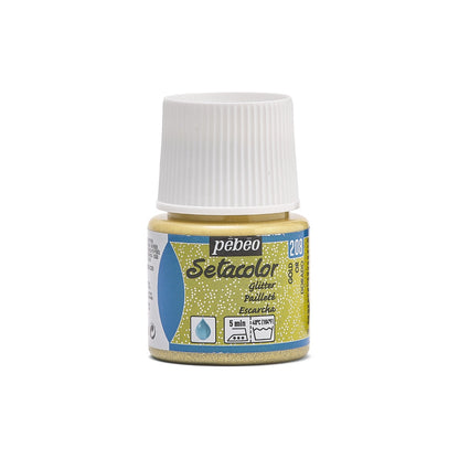 Pebeo Setacolor Glitter Textilfarbe 45 ml - Gold