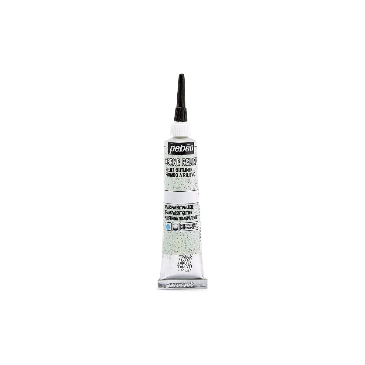 Pebeo Cerne Relief Omlijning 20 ml - Transparent Glitzer