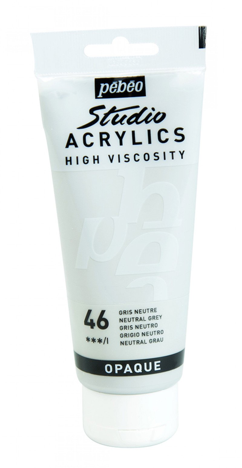 Pebeo Studio Acrylfarbe 100 ml - 46 - Neutralgrau