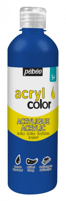 Pebeo Acrylcolor Flüssige Acrylfarbe 500 ml - Primary Blue