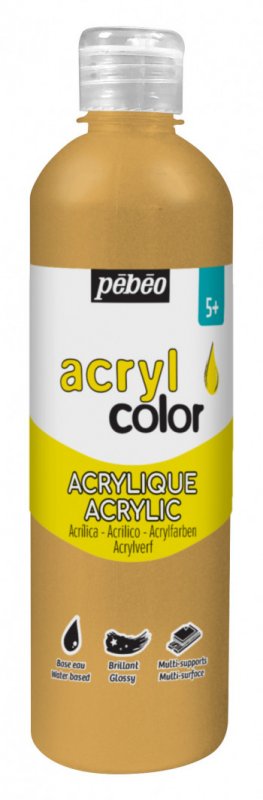 Pebeo Acrylcolor Flüssige Acrylfarbe 500 ml - Gold