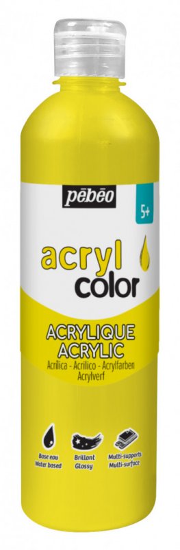 Pebeo Acrylcolor Flüssige Acrylfarbe 500 ml - Primärgelb