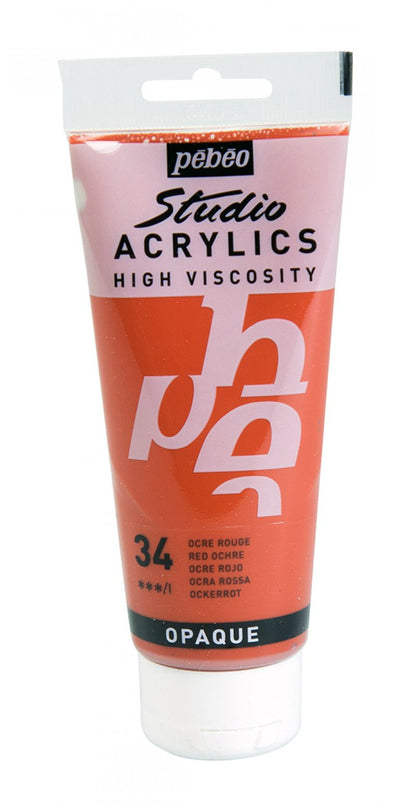 Pebeo Studio Acrylfarbe 100 ml - 34 - Roter Ocker